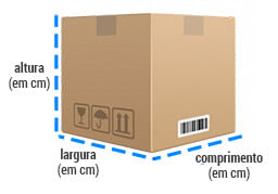 Como medir as dimensões cúbicas de uma caixa